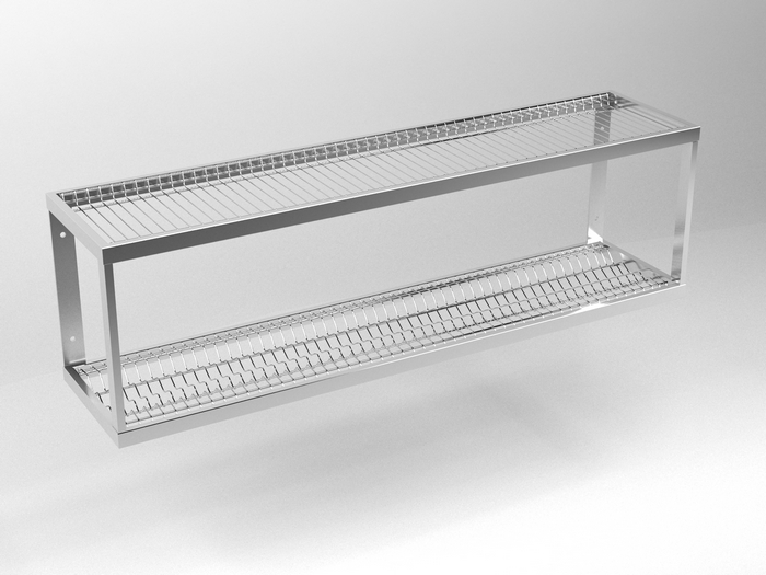 Estanteria Acero Inox 155x120x48,5cm, adecuada para cocinas